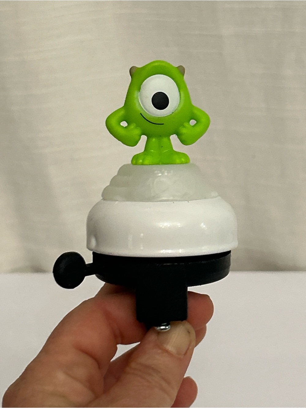 Bike Bell NWT With Upcycled Disney Monsters Inc Mike Wizowski Toy
